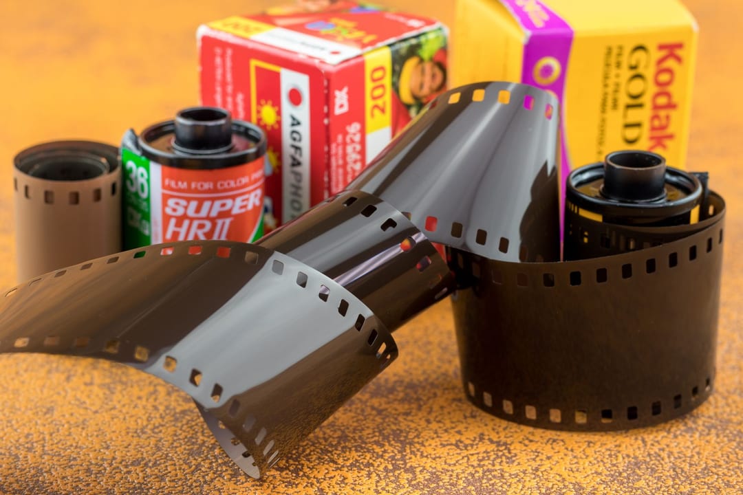 Rolls of film piled together